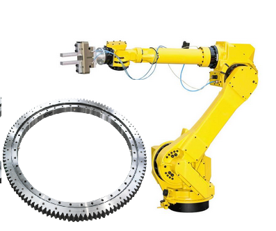 Light-slewing-ring-bearing-with-external-gear-for-robot