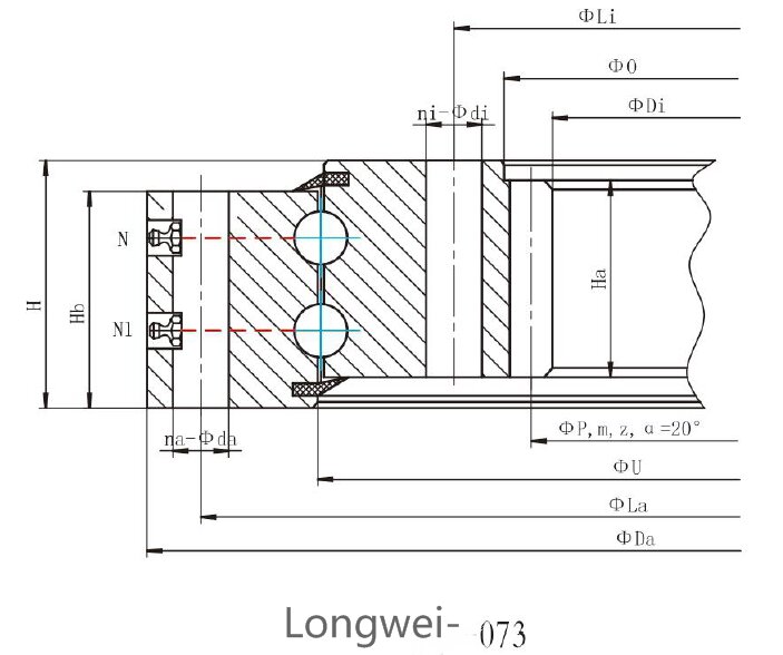 07-series-Double-Row-Ball-Slewing-Bearing-LW-07-Internal-Gear-With-Slewing-Ring-Bearings