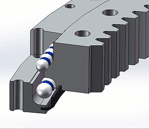 Double-row-variable-diameter-ball-slewing-bearing