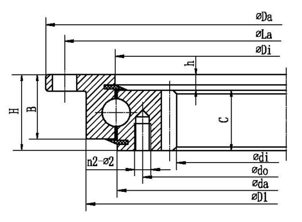 Drawing-for-232-series-flange-slewing-bearing-with-inner-gear