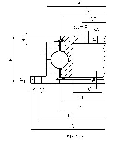 drawing-of-light-type-series-flange-.Nop-gear