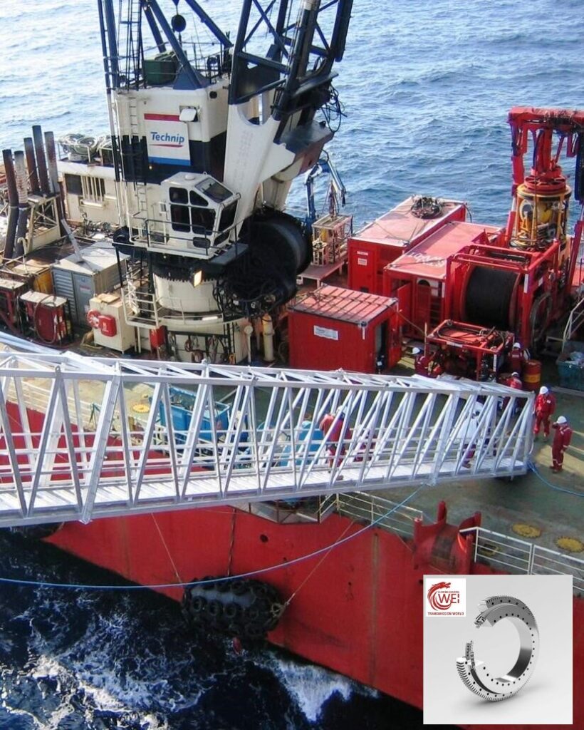 three-row-roller-slewing-bearing-with-external-gear-131-series-for-Onshore-Offshore-Gangways-and-Bridges-Tyne-Gangway-TECHNIP