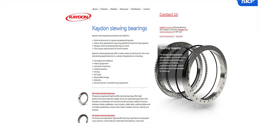 Kaydon slewing bearings